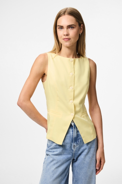 Pieces pcjoline sl boatneck waistcoat wvn